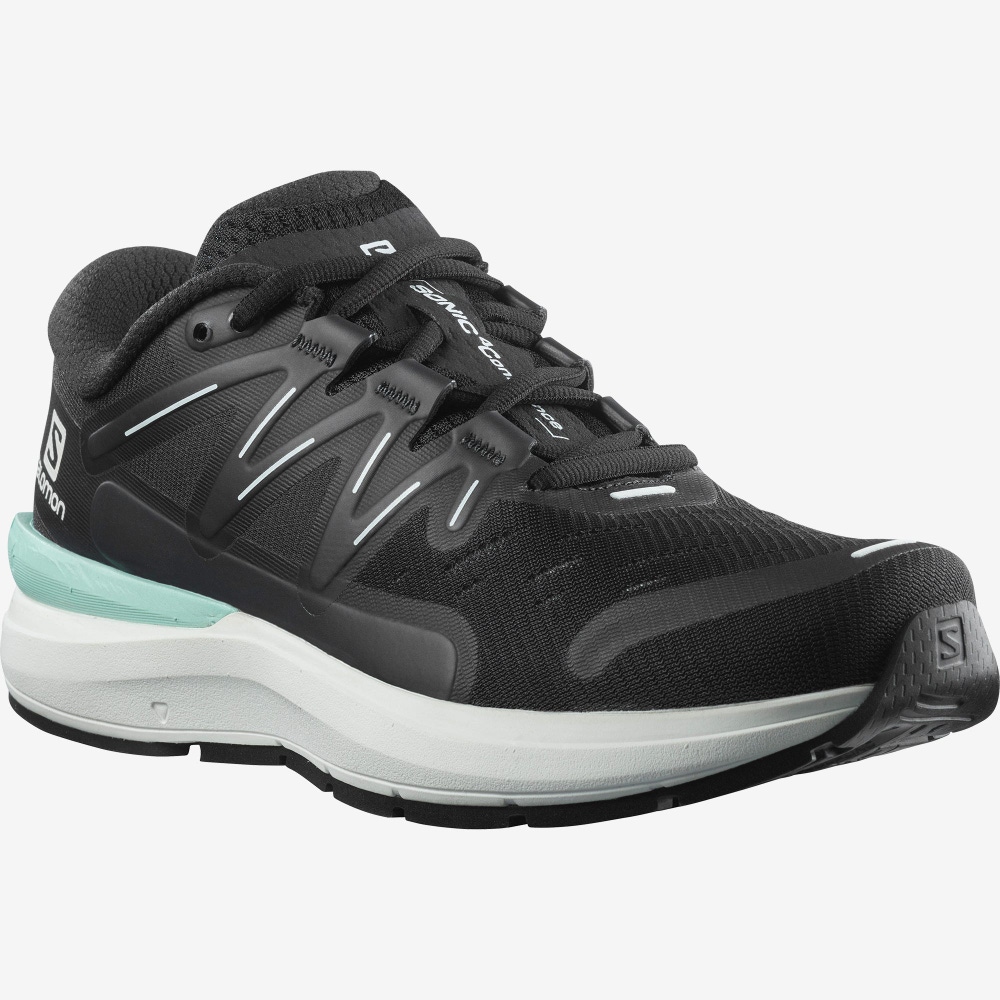 Women's Salomon SONIC 4 Confidence Running Shoes Black/White | YGKS-41520