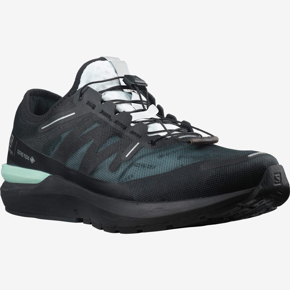 Women's Salomon SONIC 4 GORE-TEX Running Shoes Black/White/Black | ECTX-03784
