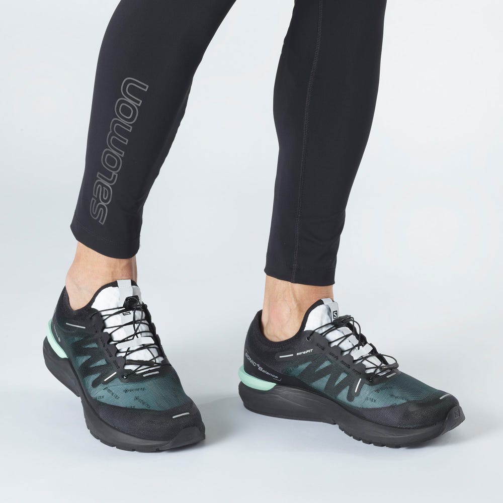 Women's Salomon SONIC 4 GORE-TEX Running Shoes Black/White/Black | ECTX-03784