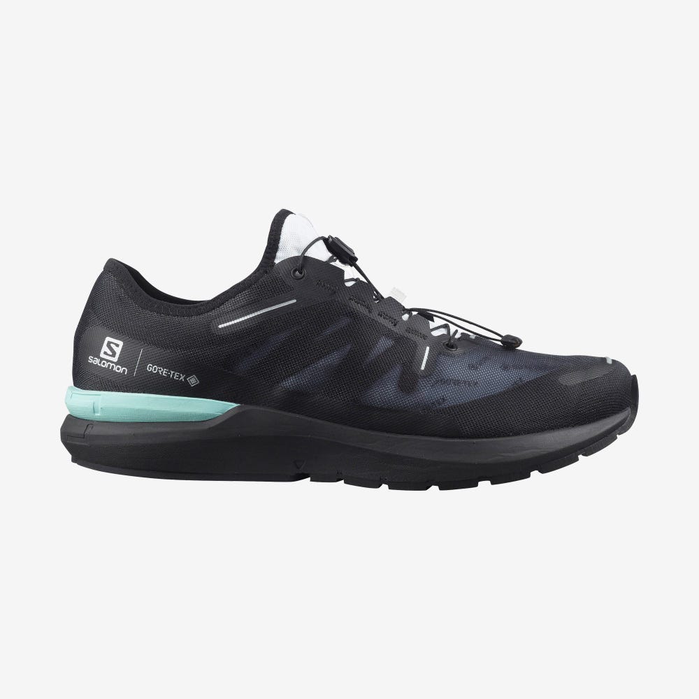 Women\'s Salomon SONIC 4 GORE-TEX Running Shoes Black/White/Black | ECTX-03784