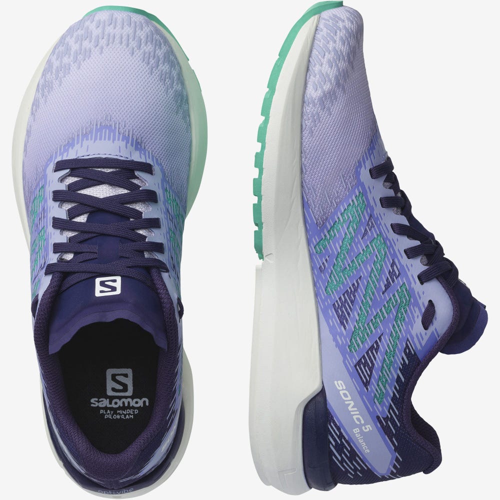 Women's Salomon SONIC 5 BALANCE Running Shoes Purple/Mint | QMAC-23098