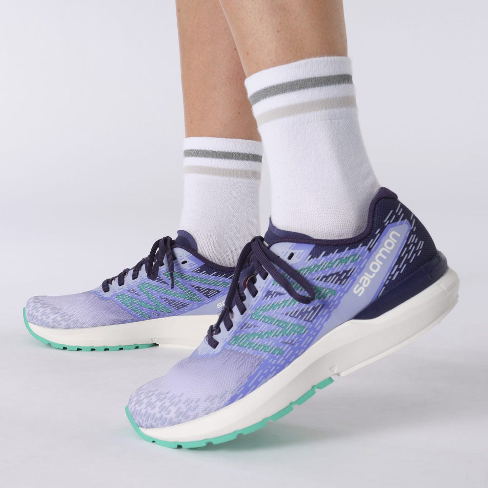 Women's Salomon SONIC 5 BALANCE Running Shoes Purple/Mint | QMAC-23098