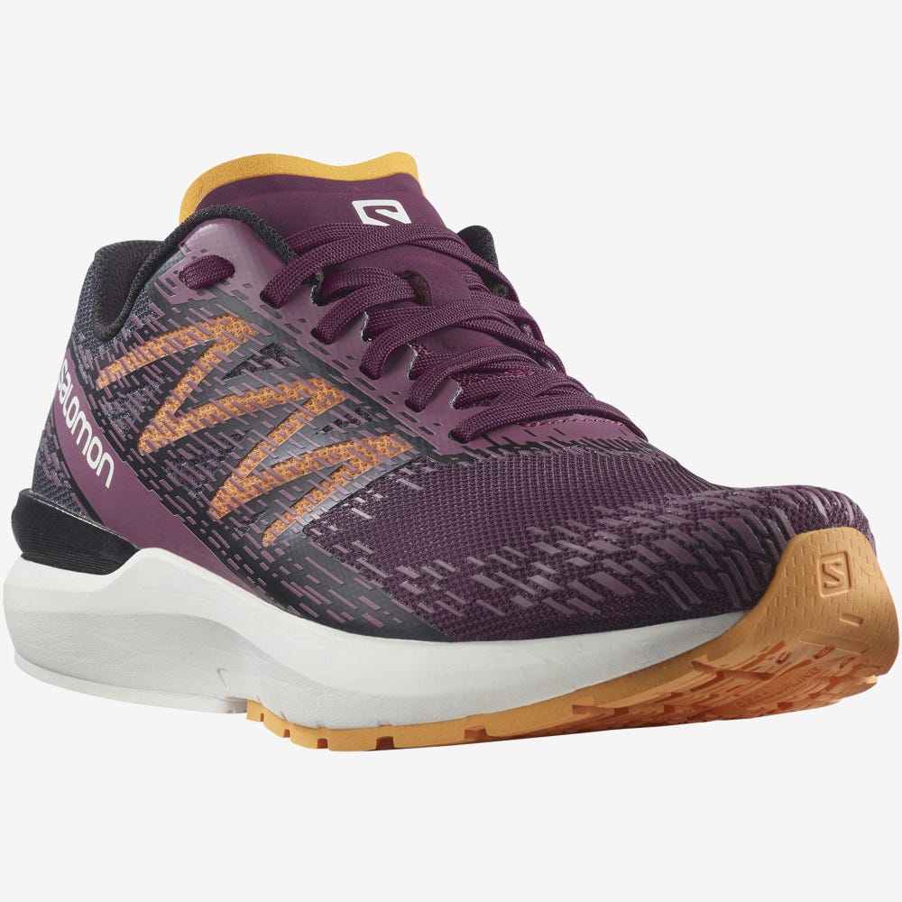 Women's Salomon SONIC 5 BALANCE Running Shoes Purple/Black/Orange | TYXJ-51097