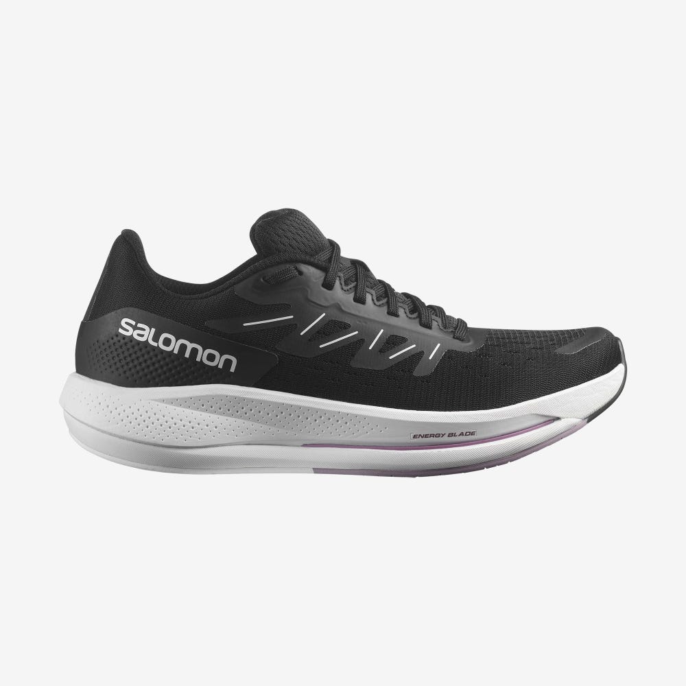 Women\'s Salomon SPECTUR Running Shoes Black/White | QIRS-16549