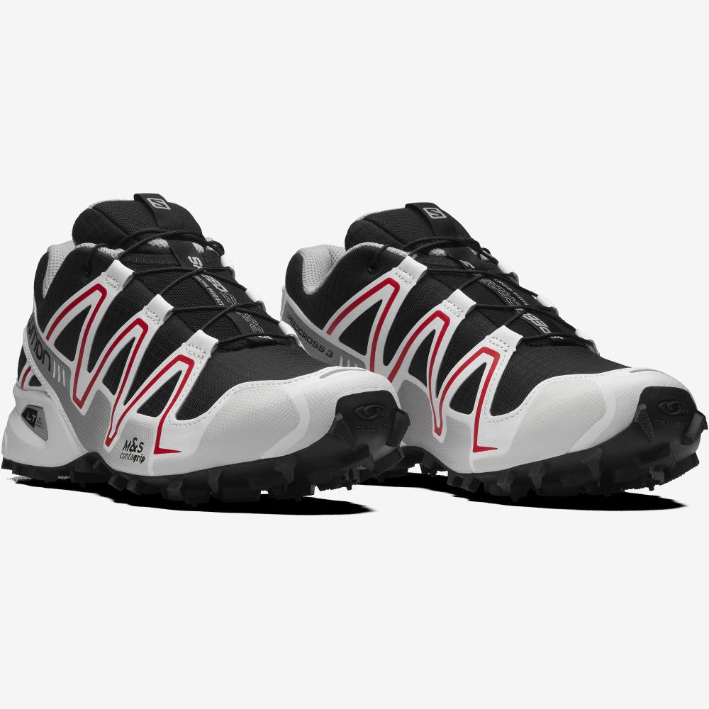 Women's Salomon SPEEDCROSS 3 GRADIENT Sneakers Black/White | WQLZ-58127
