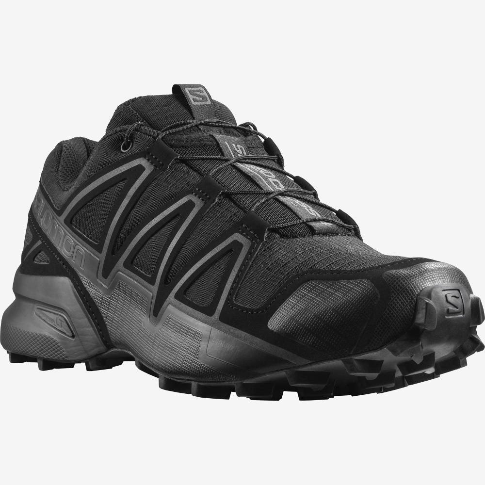Women's Salomon SPEEDCROSS 4 WIDE FORCES Tactical Boots Black | JIER-32056