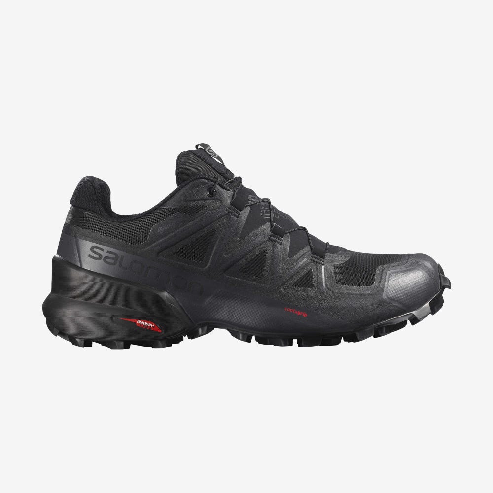 Women\'s Salomon SPEEDCROSS 5 GORE-TEX Trail Running Shoes Black | NICF-27915