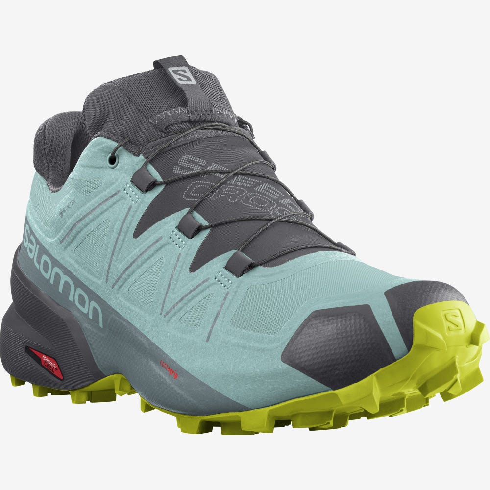 Women's Salomon SPEEDCROSS 5 GORE-TEX Trail Running Shoes Turquoise | TUGN-18947