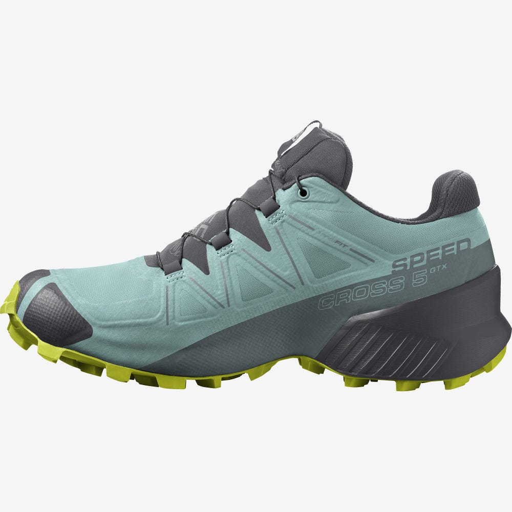 Women's Salomon SPEEDCROSS 5 GORE-TEX Trail Running Shoes Turquoise | TUGN-18947