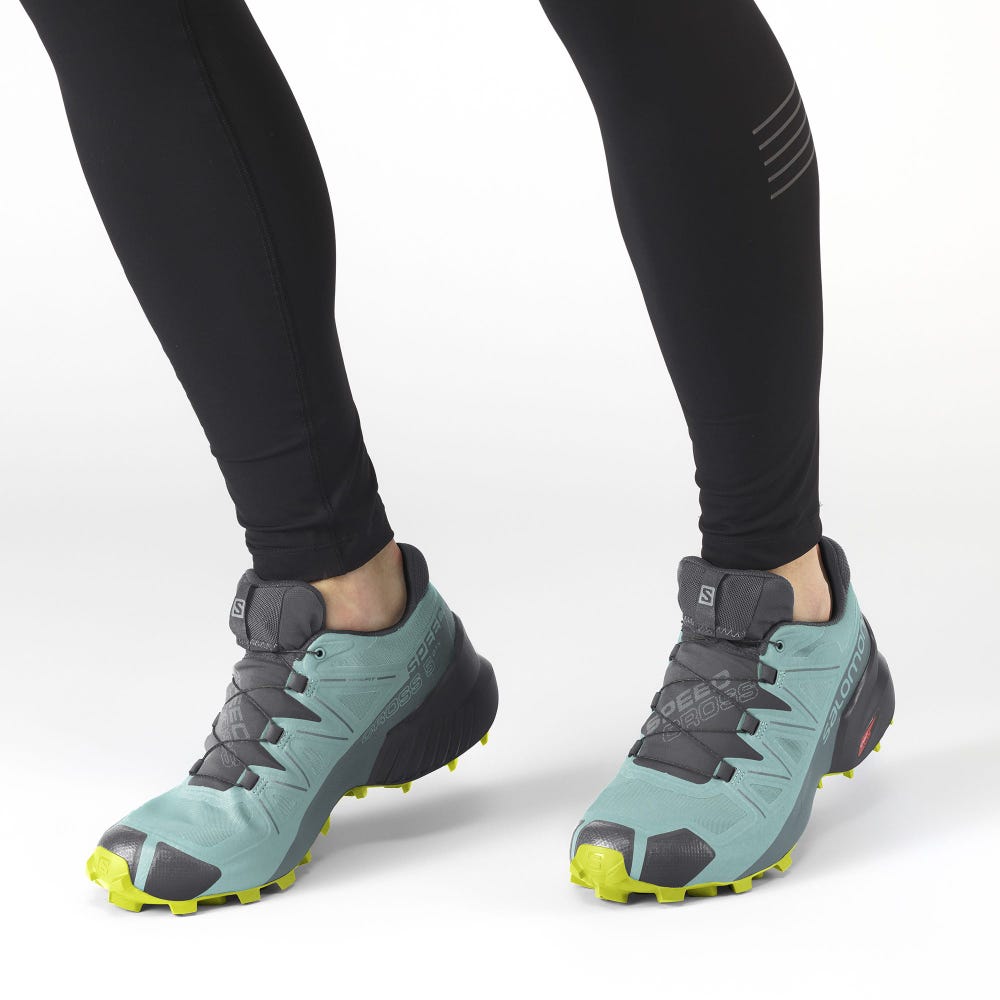 Women's Salomon SPEEDCROSS 5 GORE-TEX Trail Running Shoes Turquoise | TUGN-18947