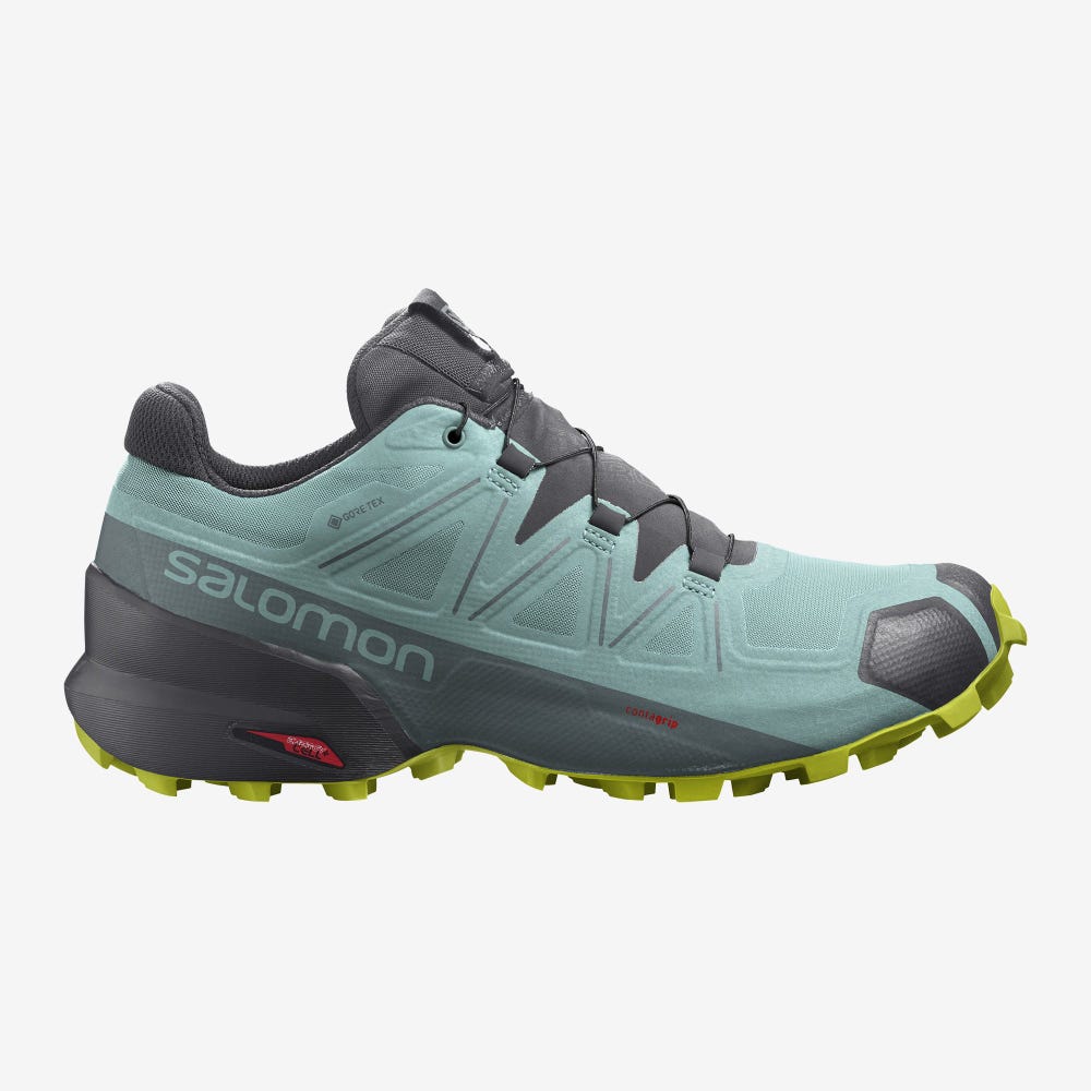 Women\'s Salomon SPEEDCROSS 5 GORE-TEX Trail Running Shoes Turquoise | TUGN-18947