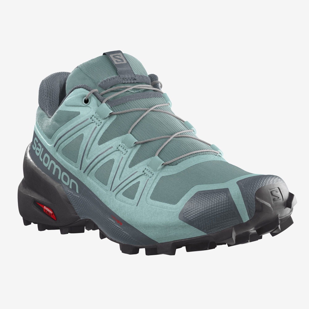 Women's Salomon SPEEDCROSS 5 Trail Running Shoes Green | KXGH-39718
