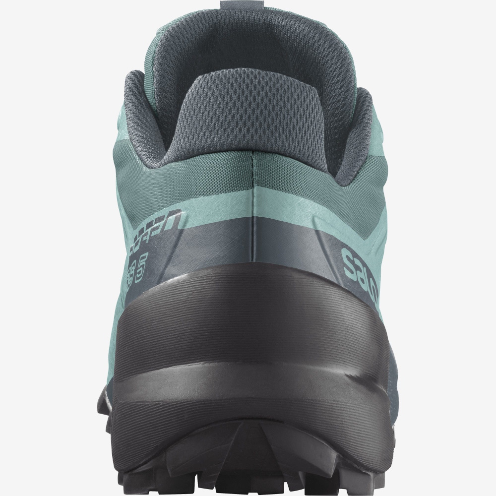 Women's Salomon SPEEDCROSS 5 Trail Running Shoes Green | KXGH-39718