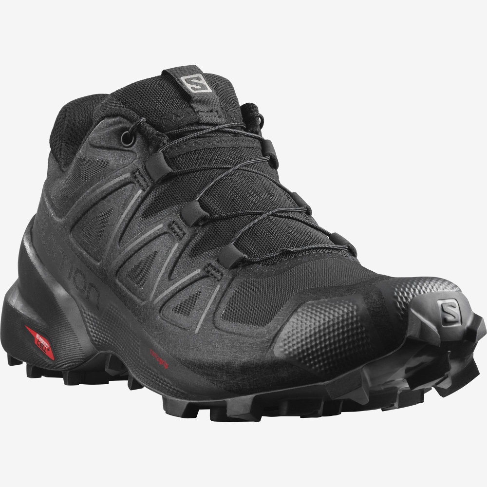 Women's Salomon SPEEDCROSS 5 Trail Running Shoes Black | PIFL-54082