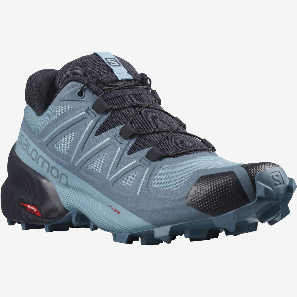Women's Salomon SPEEDCROSS 5 Trail Running Shoes Blue | XUHF-15639