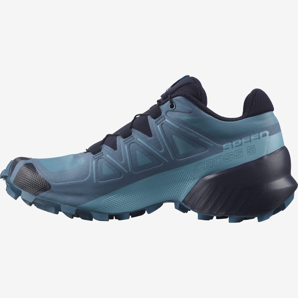 Women's Salomon SPEEDCROSS 5 Trail Running Shoes Blue | XUHF-15639