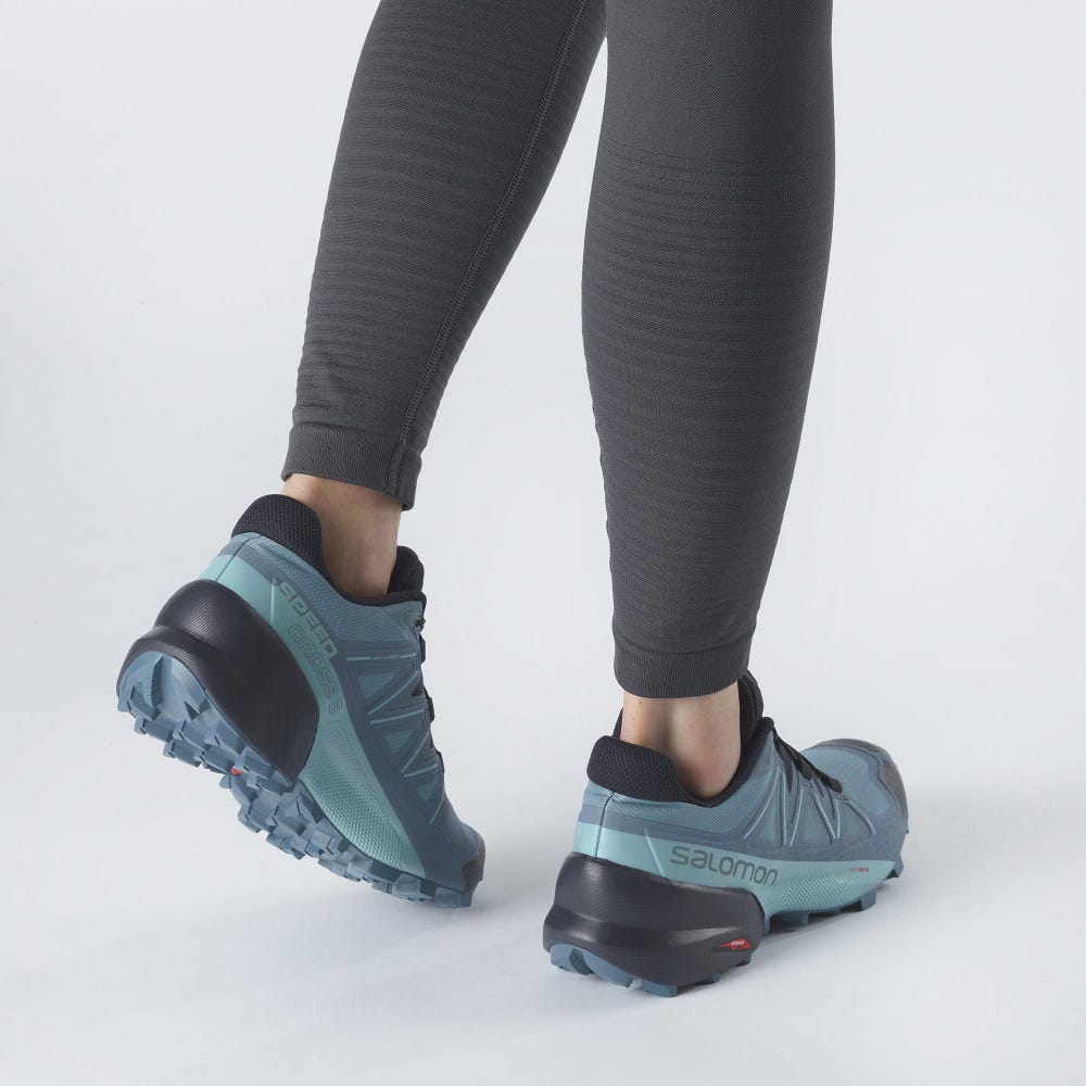 Women's Salomon SPEEDCROSS 5 Trail Running Shoes Blue | XUHF-15639