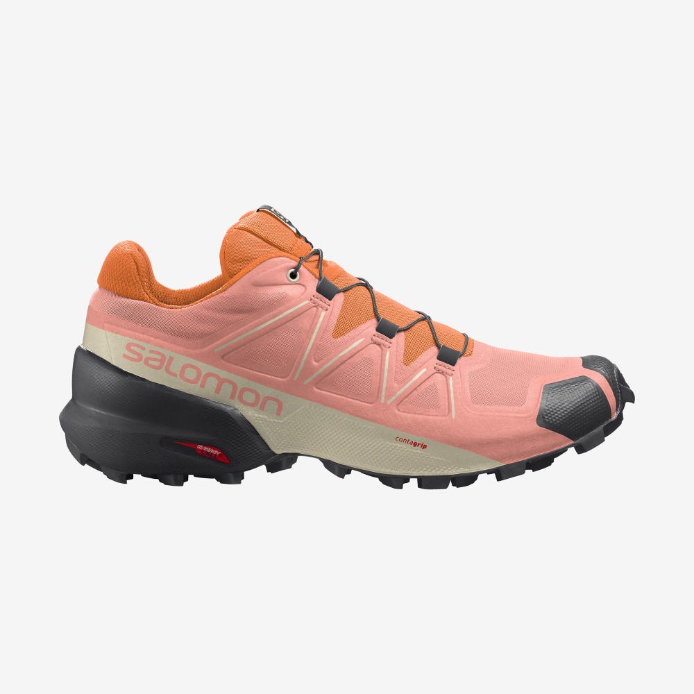 Women\'s Salomon SPEEDCROSS 5 Trail Running Shoes Black/Orange | ZWLU-17942