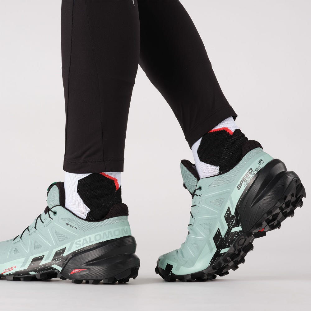 Women's Salomon SPEEDCROSS 6 GORE-TEX Trail Running Shoes Turquoise/Black | ILEF-52340