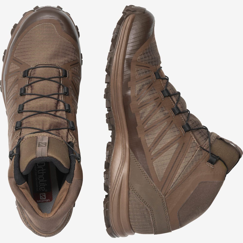 Women's Salomon SPEED ASSAULT Tactical Boots Light Brown | NEXZ-75128