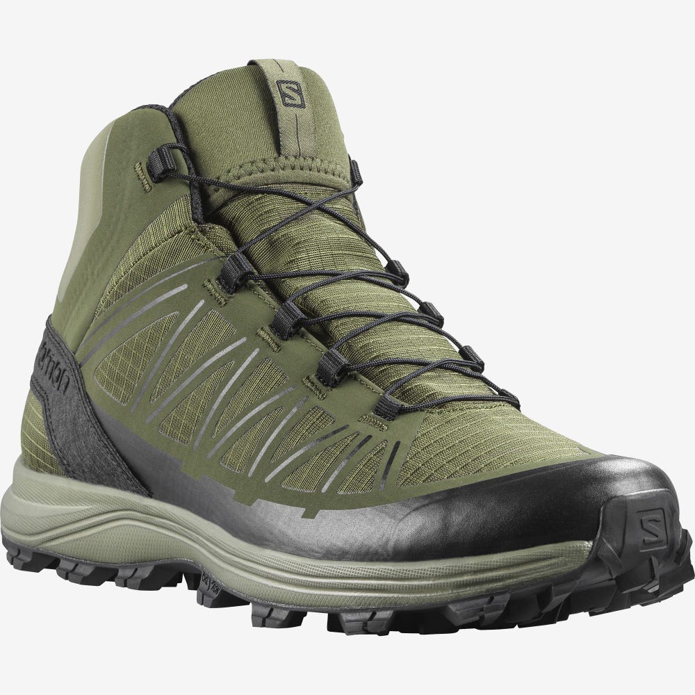Women's Salomon SPEED ASSAULT Tactical Boots Olive/Black | QTHW-91435