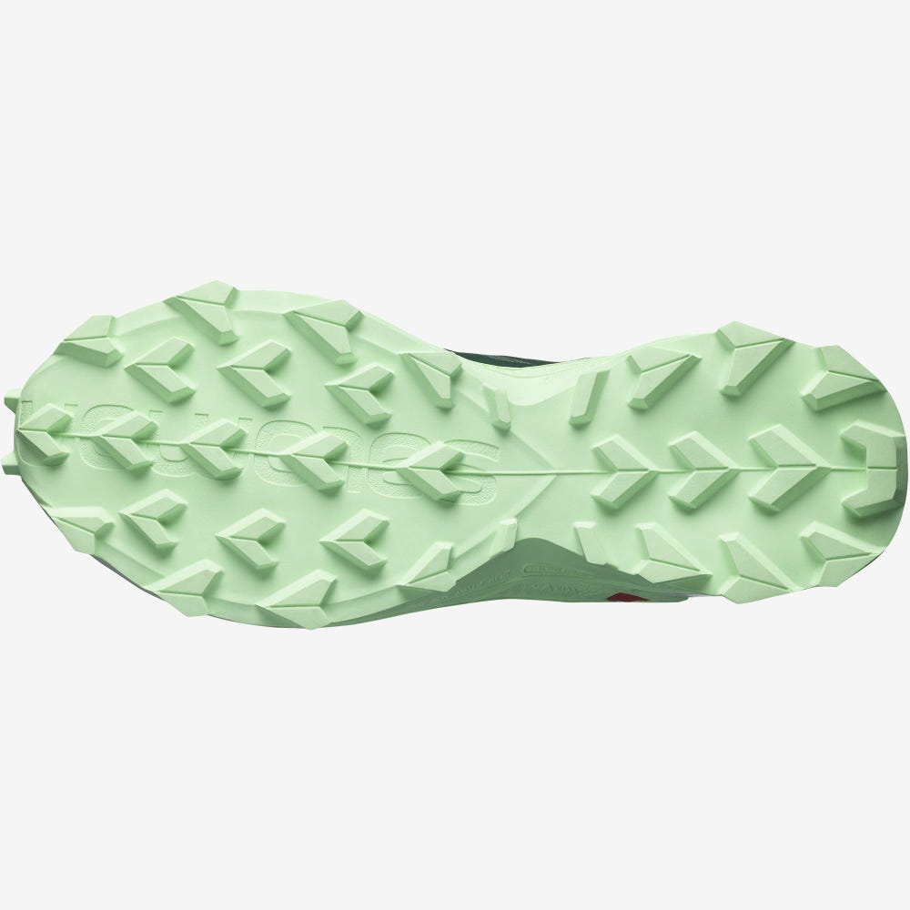 Women's Salomon SUPERCROSS 3 GORE-TEX Trail Running Shoes Green/White/Green | ETMK-63718