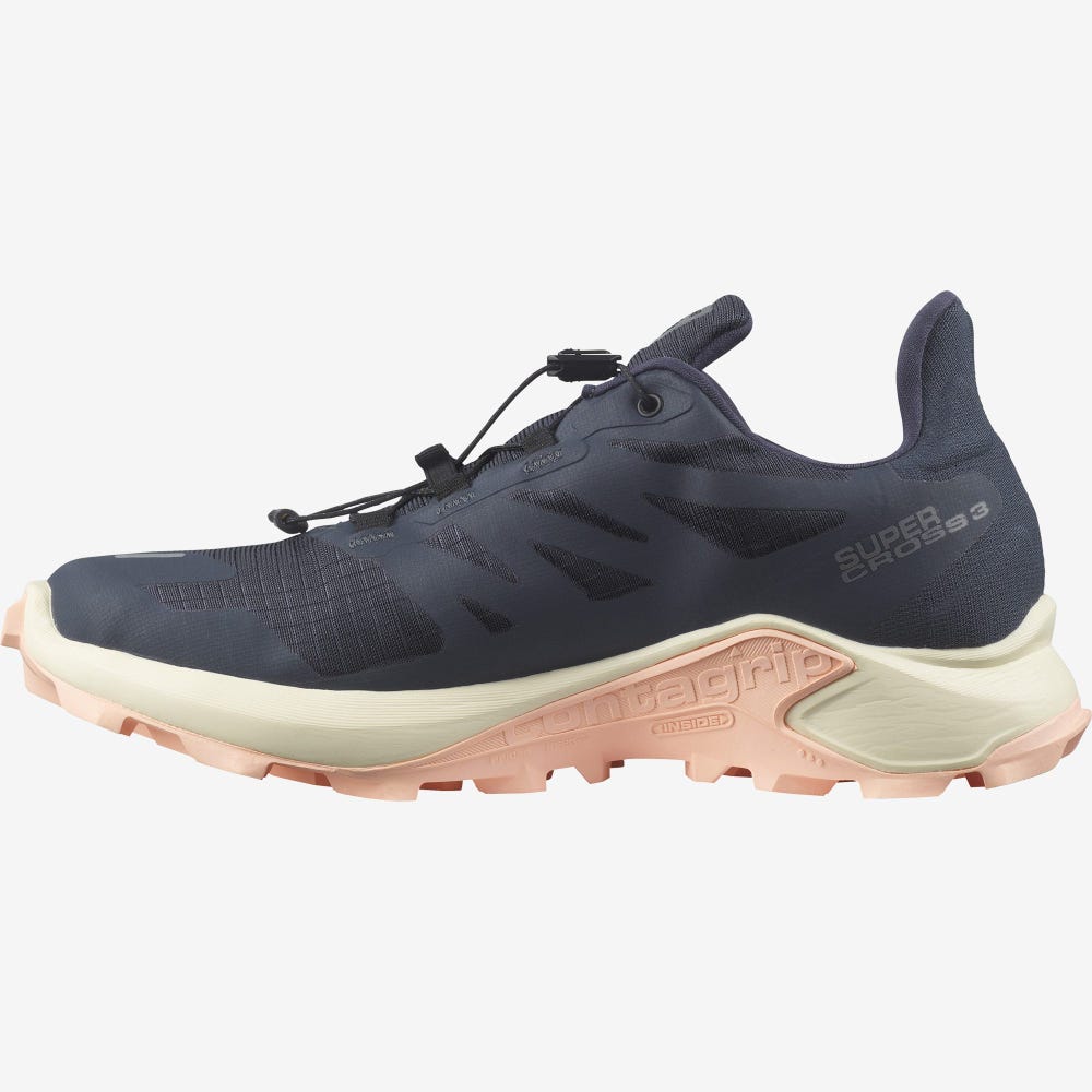 Women's Salomon SUPERCROSS 3 GORE-TEX Trail Running Shoes Light Yellow | KIVL-78260