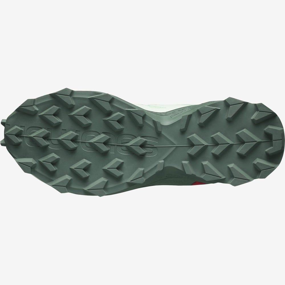 Women's Salomon SUPERCROSS 3 Trail Running Shoes Green/White/Green | JKIC-56304