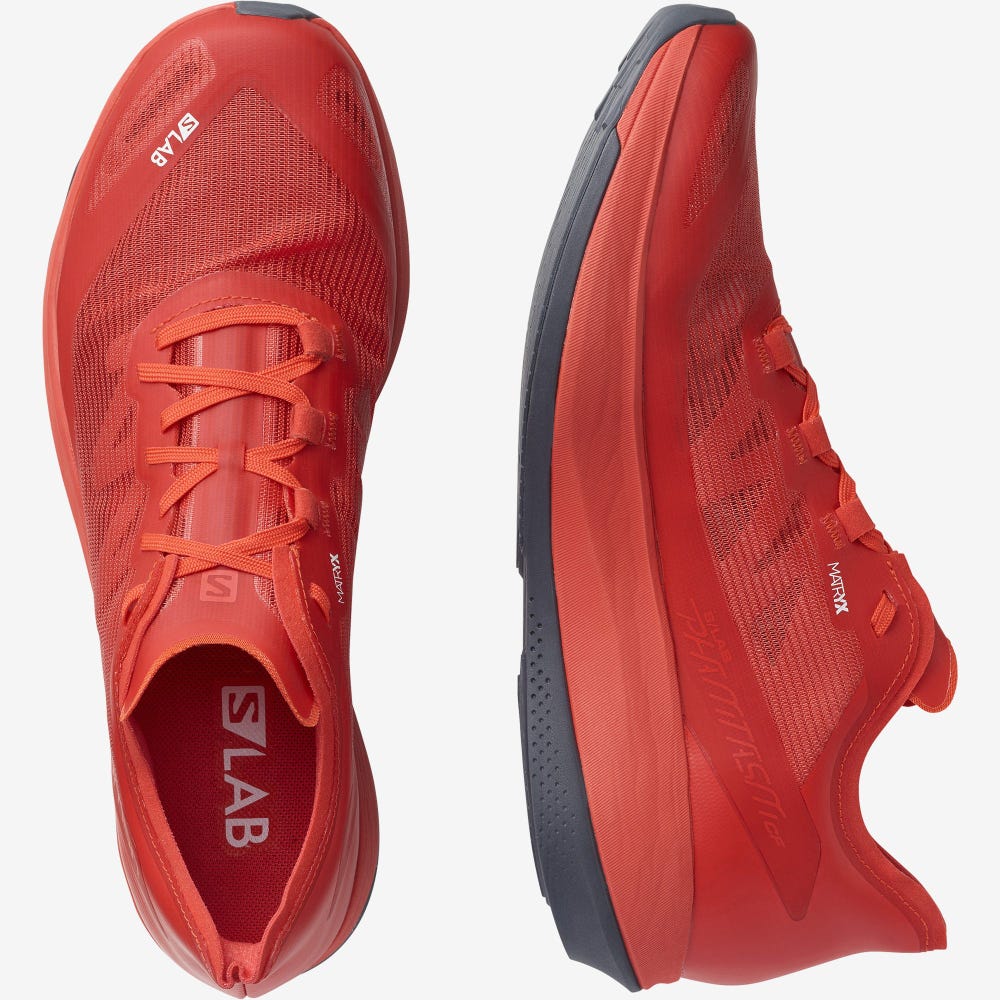 Women's Salomon S/LAB PHANTASM CF Running Shoes Red/Red/Red | ALGY-63250