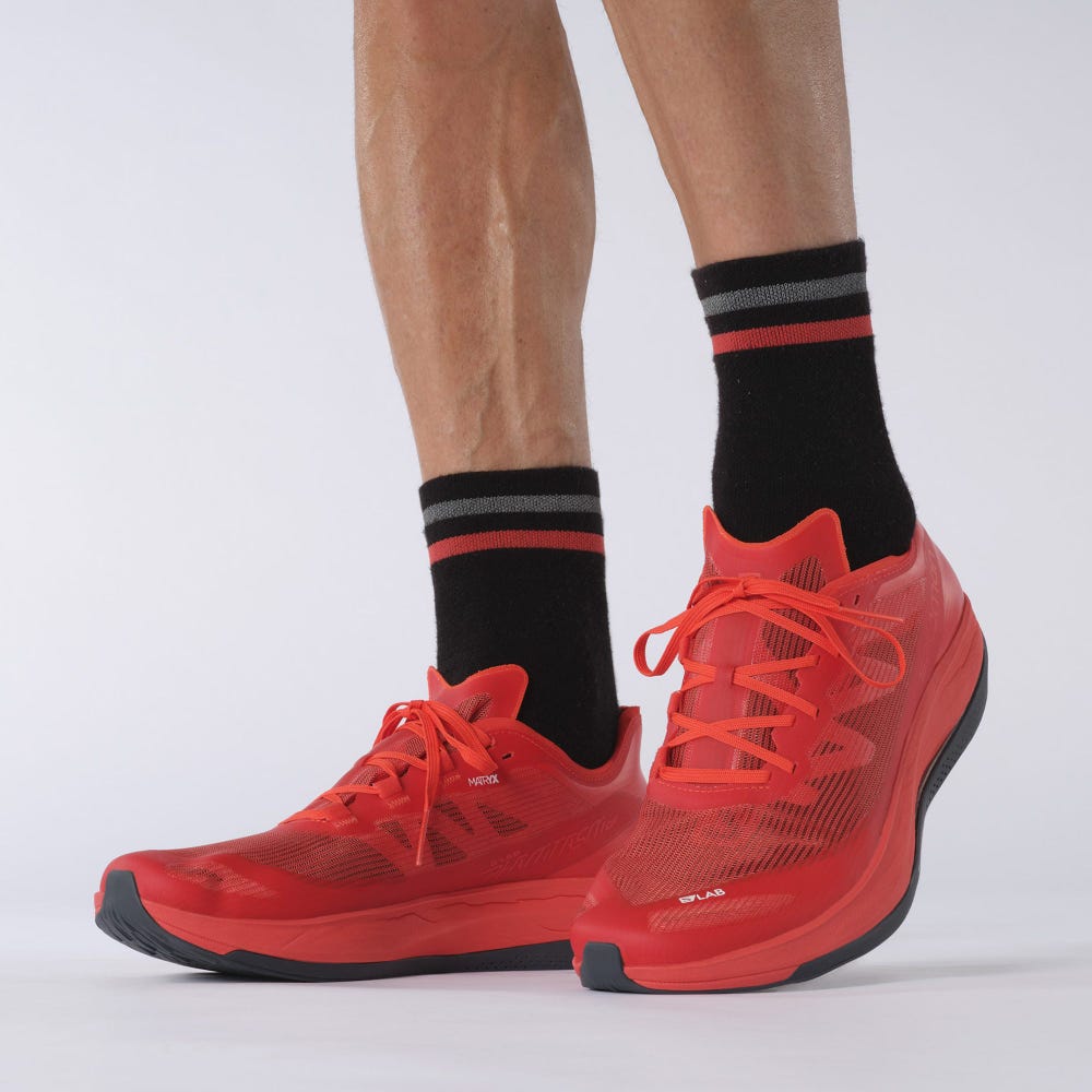 Women's Salomon S/LAB PHANTASM CF Running Shoes Red/Red/Red | ALGY-63250