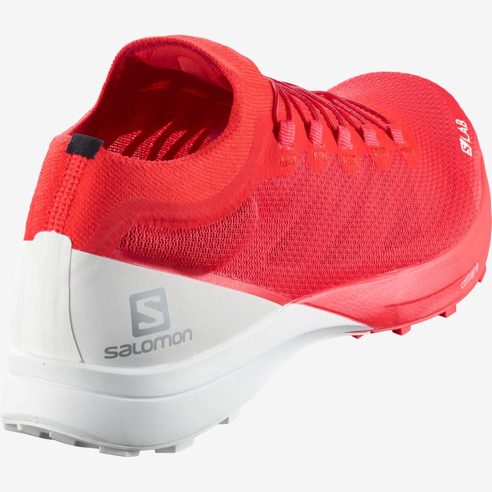 Women's Salomon S/LAB SENSE 8 Trail Running Shoes Red/White | RJYT-01584