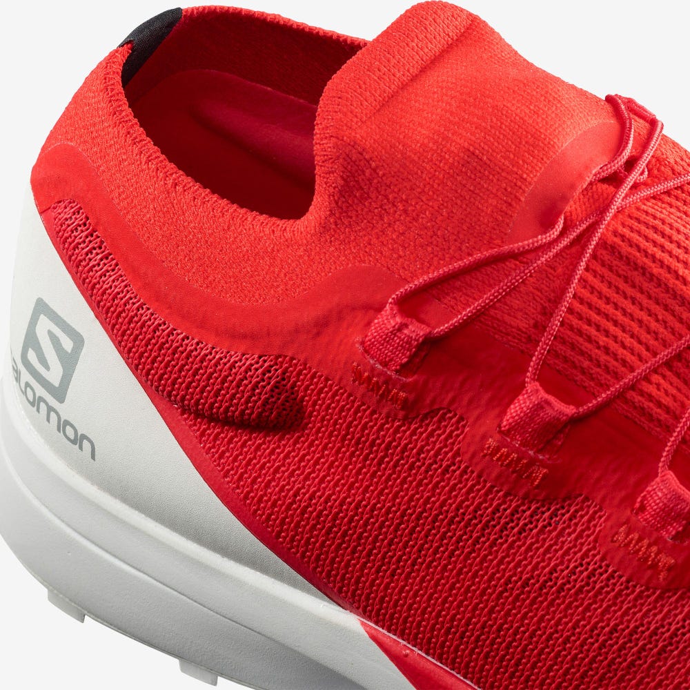 Women's Salomon S/LAB SENSE 8 Trail Running Shoes Red/White | RJYT-01584