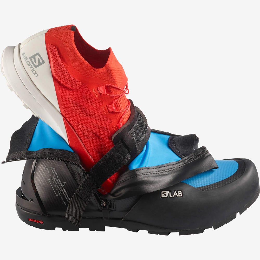 Women's Salomon S/LAB X ALPINE MODULAR Trail Running Shoes Black/Blue | WZIQ-69825