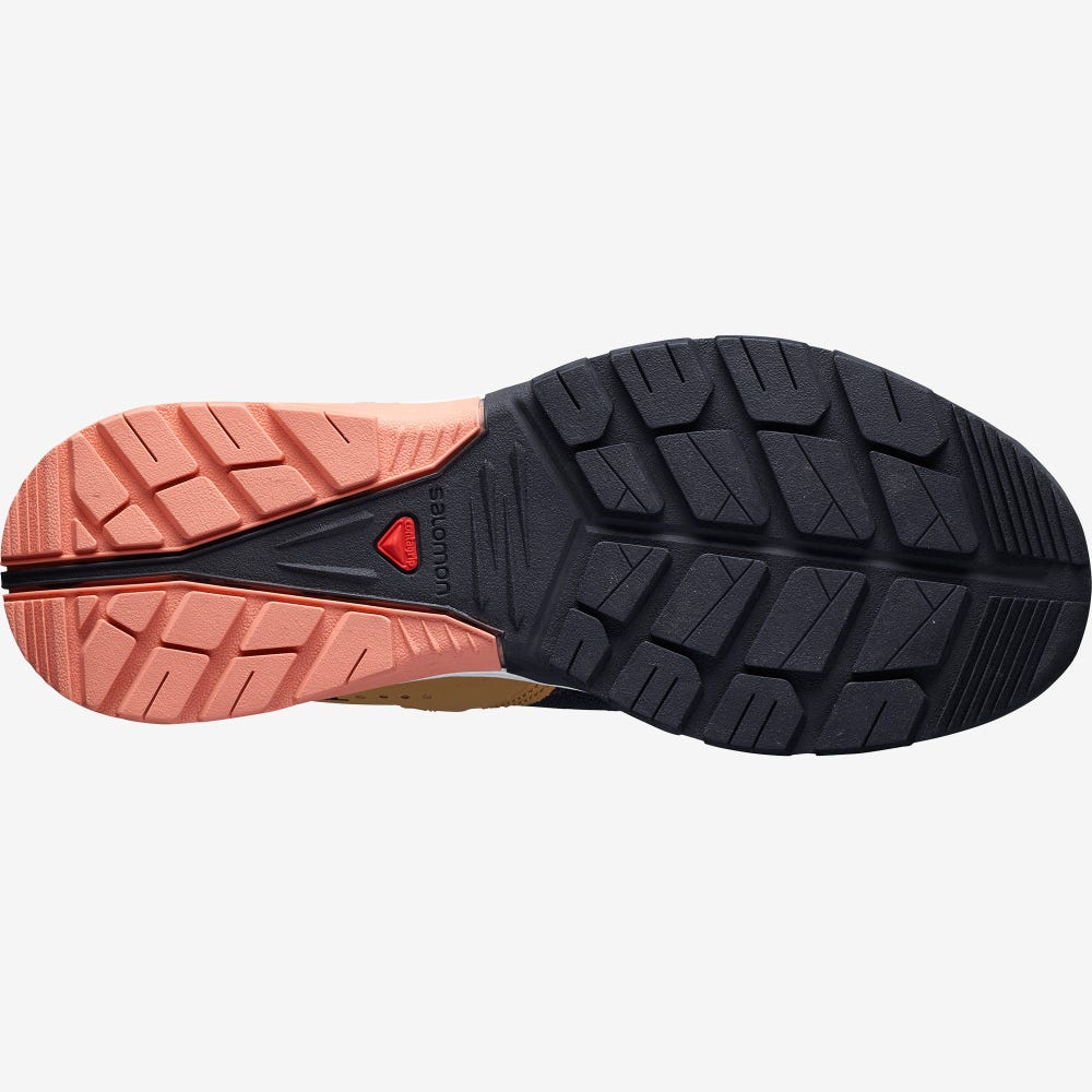 Women's Salomon TECH AMPHIB 4 Sandals Black/Brown Orange | DVNQ-43012