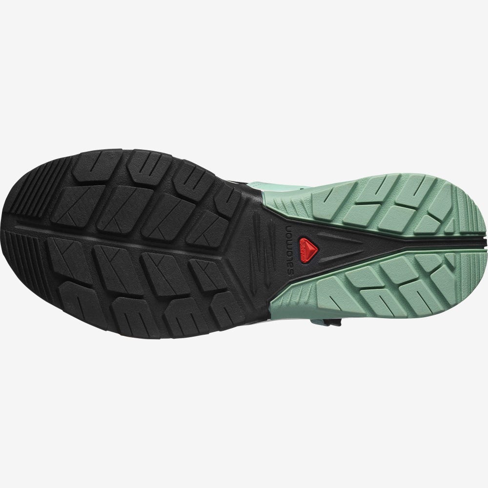 Women's Salomon TECH AMPHIB 4 Sandals Black/Grey Green | TZAB-68154