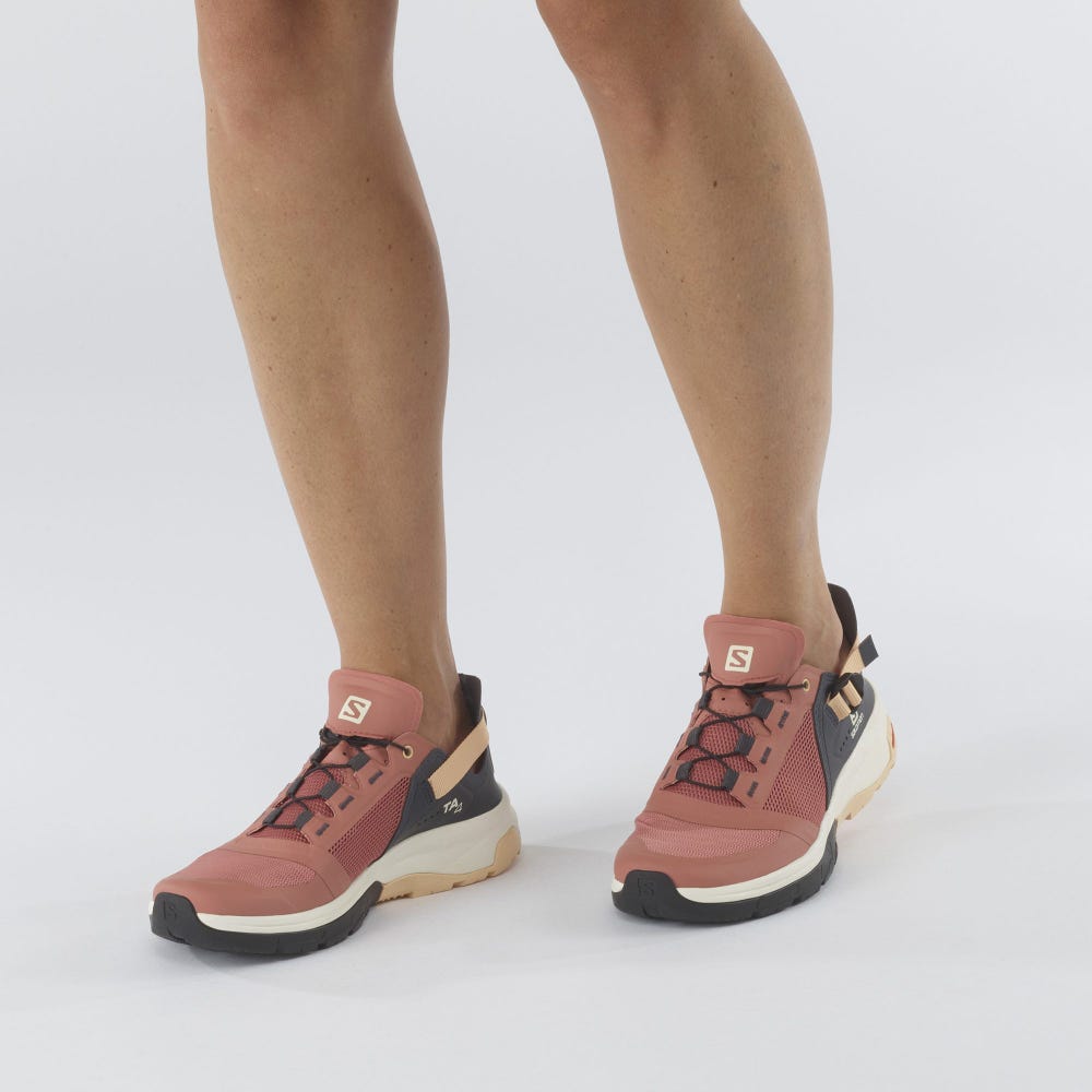 Women's Salomon TECH AMPHIB 4 Sandals Dark Red/Cream | AEIW-82675