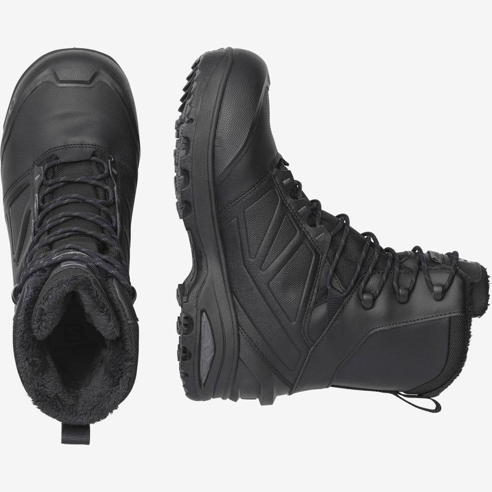 Women's Salomon TOUNDRA FORCES CLIMASALOMON™ WATERPROOF Tactical Boots Black | ZSYP-08726