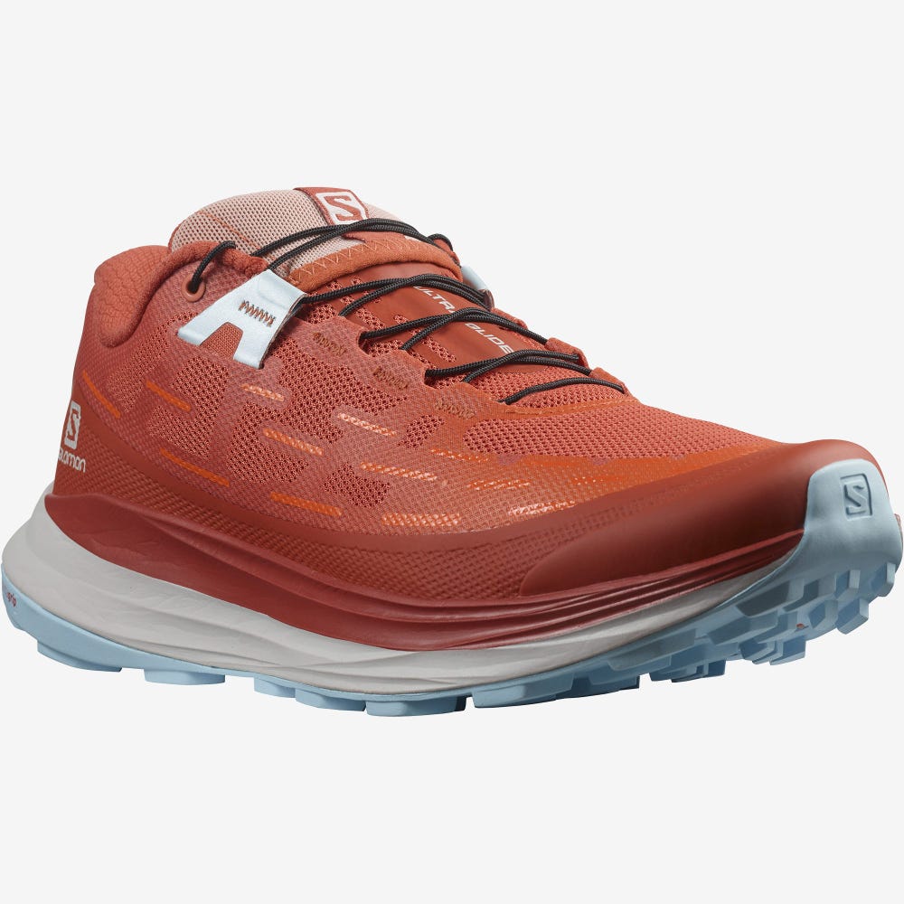 Women's Salomon ULTRA GLIDE Trail Running Shoes Orange/Red Orange/Blue | ACKD-93816