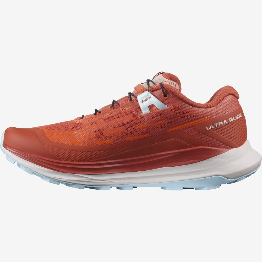 Women's Salomon ULTRA GLIDE Trail Running Shoes Orange/Red Orange/Blue | ACKD-93816
