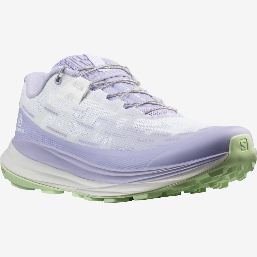 Women's Salomon ULTRA GLIDE Trail Running Shoes Lavender/White/Green | FXLT-76854
