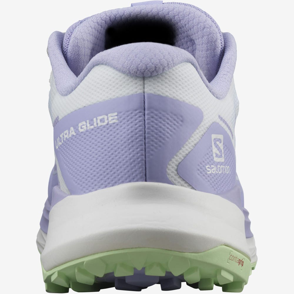 Women's Salomon ULTRA GLIDE Trail Running Shoes Lavender/White/Green | FXLT-76854