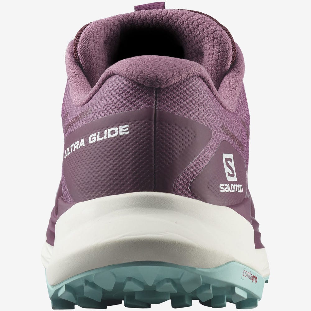 Women's Salomon ULTRA GLIDE Trail Running Shoes Purple/White/Turquoise | LFOW-31495