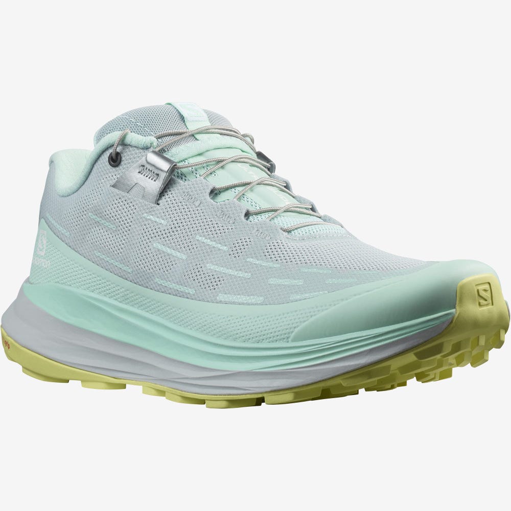 Women's Salomon ULTRA GLIDE Trail Running Shoes Green/Blue | UHBQ-57318