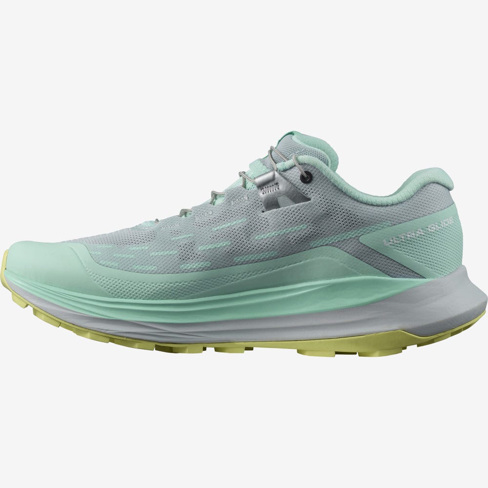 Women's Salomon ULTRA GLIDE Trail Running Shoes Green/Blue | UHBQ-57318
