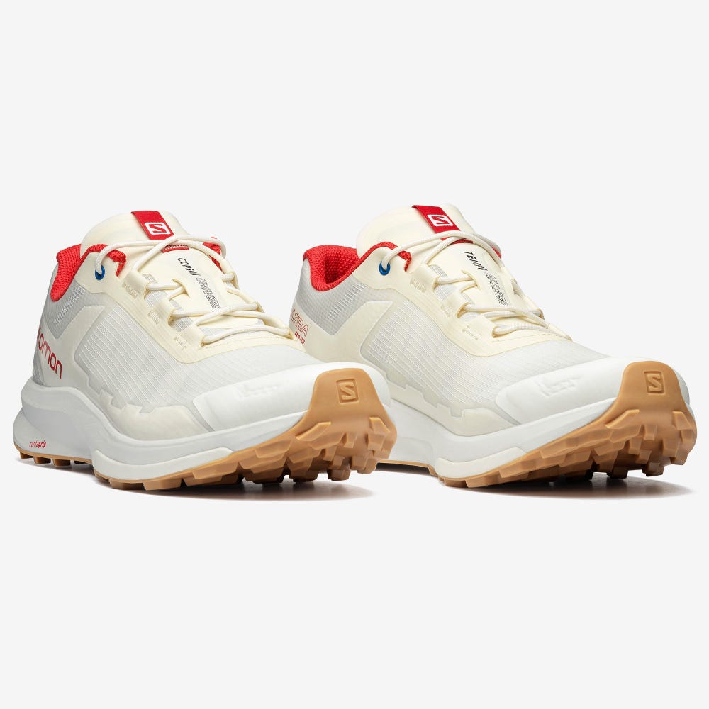 Women's Salomon ULTRA RAID FOR COPSON Sneakers White/Light Yellow/Red | UMLC-49837