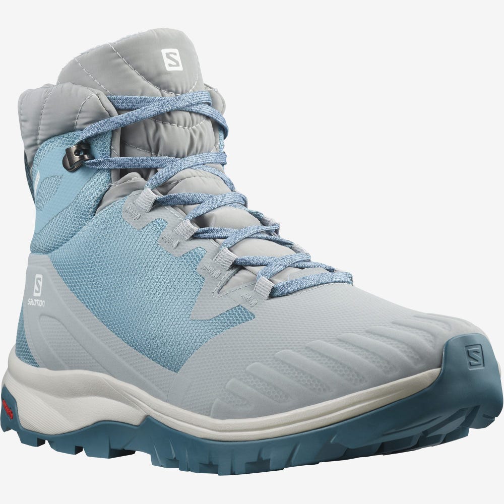 Women's Salomon VAYA BLAZE THINSULATE™ CLIMASALOMON™ WATERPROOF Hiking Boots Blue | GVHT-57630