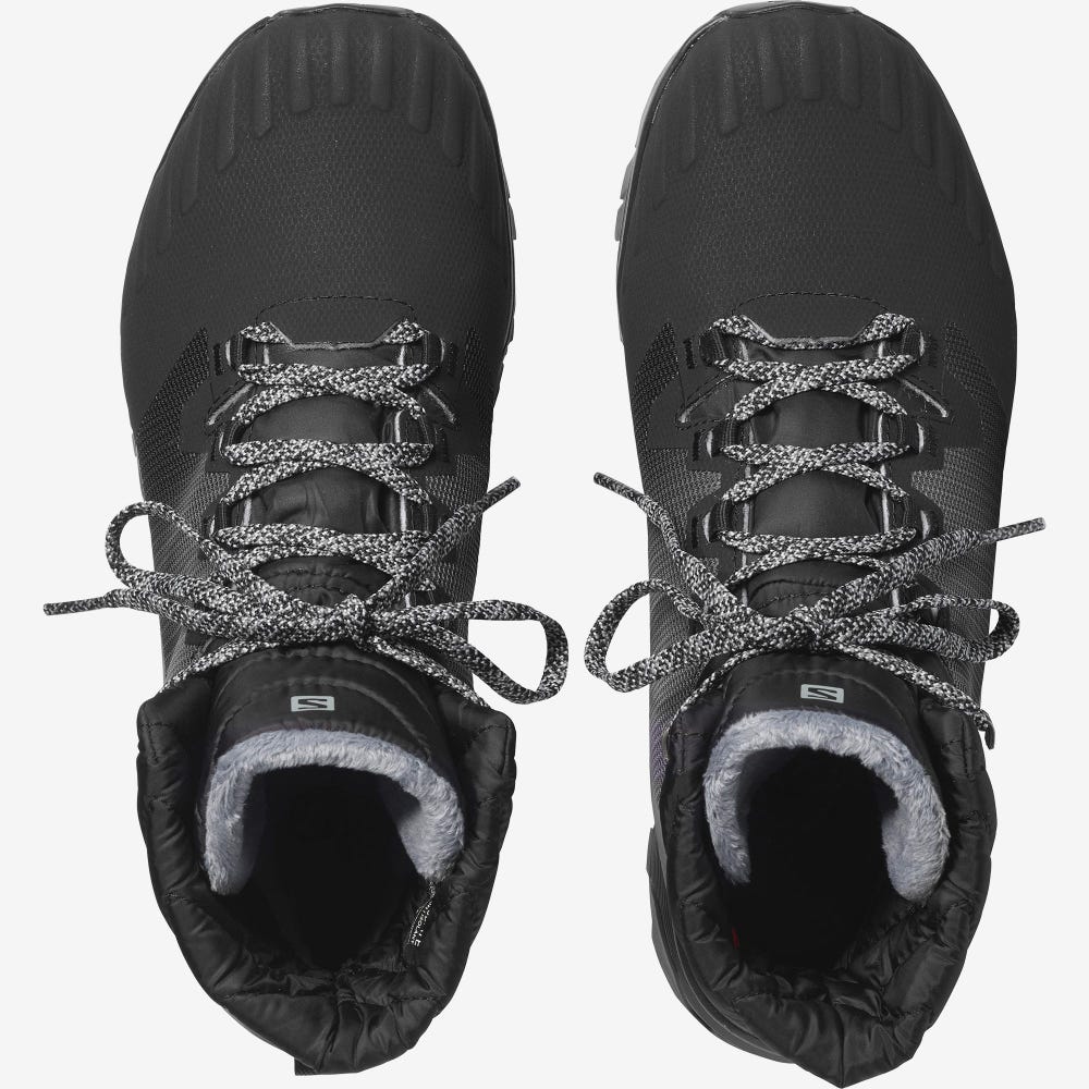 Women's Salomon VAYA BLAZE THINSULATE™ CLIMASALOMON™ WATERPROOF Hiking Boots Black | KNWC-47012