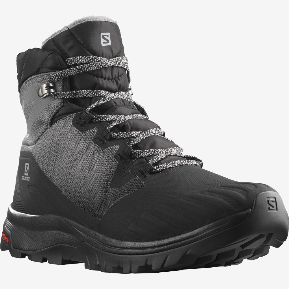 Women's Salomon VAYA BLAZE THINSULATE™ CLIMASALOMON™ WATERPROOF Hiking Boots Black | KNWC-47012