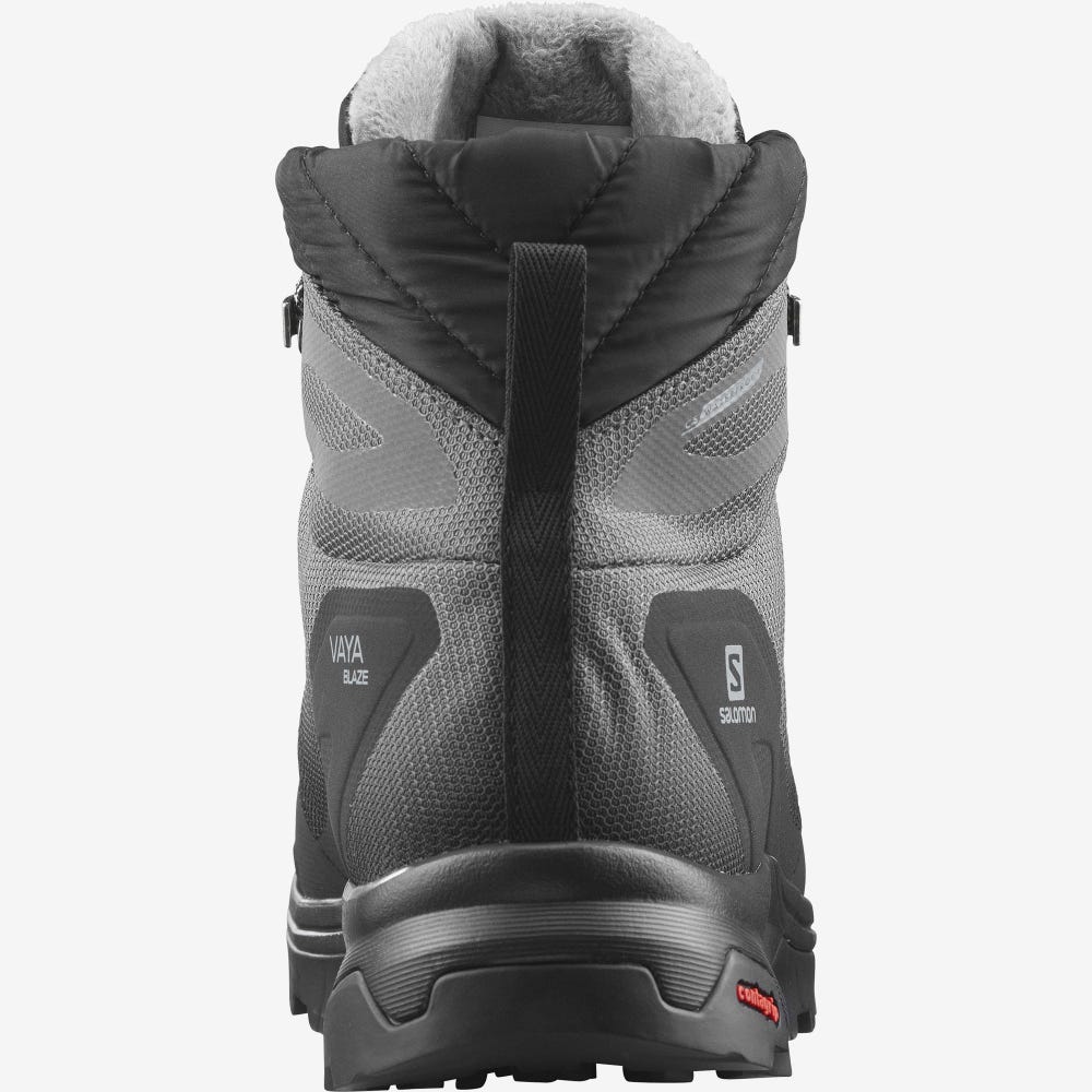 Women's Salomon VAYA BLAZE THINSULATE™ CLIMASALOMON™ WATERPROOF Hiking Boots Black | KNWC-47012