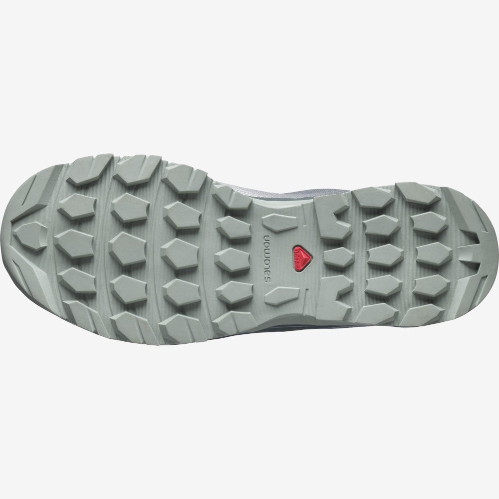 Women's Salomon VAYA GORE-TEX Hiking Shoes Green/Grey | TNSB-61390